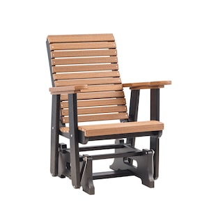 Anchor Bay Amish Handgefertigter Poly Outdoor Segelflugzeug: Antikes Mahagoni & Schwarz