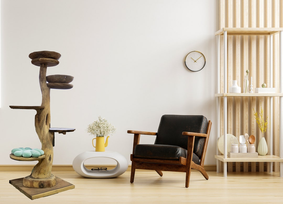 Cat Scratching Post Made of Real Wood free Shipping Within Etsy