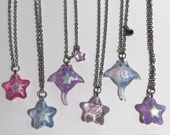 Star and Stingray necklace Y2K collection