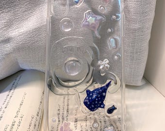 Whale shark bule and ray phone case
