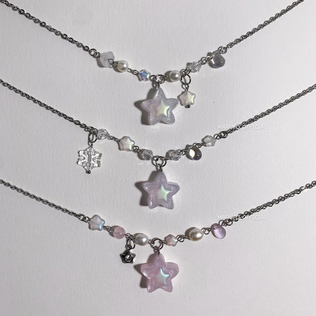 Y2K Star Beads Handmade Jewelry Necklace - Etsy