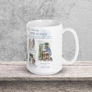 Persuasion mug, Jane Austen reader gift, gift for coffee booklovers, English teachers gift, bookish cup, booklovers mug, reading loving gift