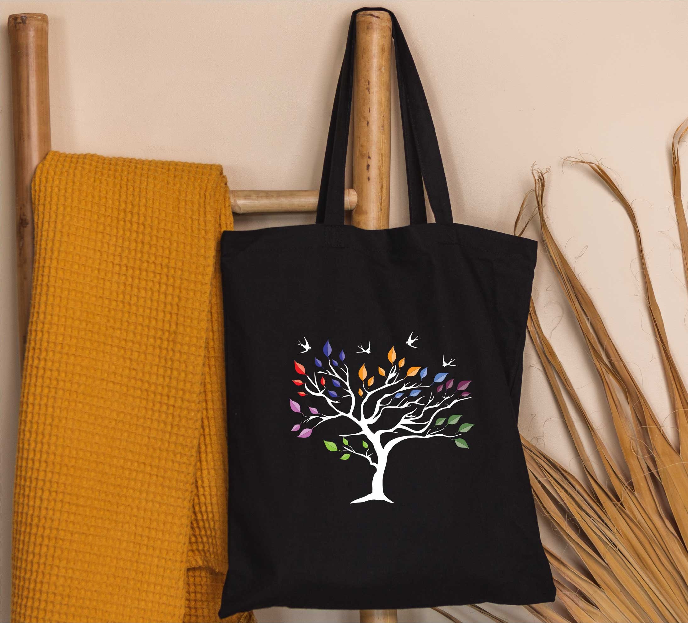YUSDECOR Conceptual Of The Tree Of Life Growing Apart Canvas Shoulder Bags  Handbags Tote Bags Shopping Bag