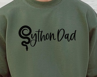 Python Dad Gildan Unisex Garment-Dyed Sweatshirt, Python Shirt, Python Dad, Python Gift, Python Dad Gift, Ball Python