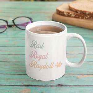 Rad Regal Ragdoll kat keramische mok 15oz | Leuke kattenmok | Ragdoll mok | Ragdoll kat minnaar cadeau | Ragdoll kat mok