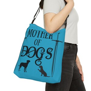 Mother of Dogs Adjustable Tote Bag, Sizes 16&quot;x16&quot; or 18&quot;x18&quot; | Dog Mom | Dog Mom Gift | Dog Mom Bag | Dog Mom Tote