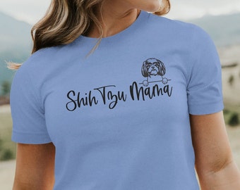 Shih Tzu Mama Unisex Jersey Short Sleeve Tee Sizes XS-5XL, Shih Tzu Gift , Shih Tzu Shirt, Dog Mom Shirt, Cool Shih Tzu Shirt, Shih Tzu