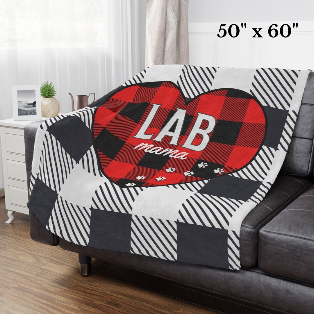 Lab Mama Micro Fleece Soft Minky Blanket 3 Sizes, Lab Mom, Lab Mom Gift ...