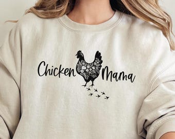 Huhn Mama Hunderasse Gildan Unisex Garment-Dyed Sweatshirt, Huhn Mama Shirt, Huhn Mama, Huhn Geschenke, Huhn Mutter Geschenk, Huhn Dame