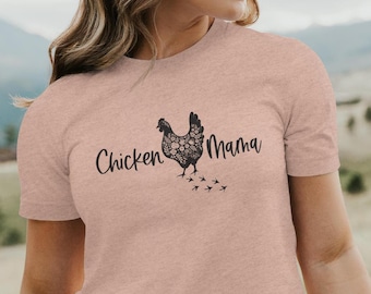 Huhn Mama Unisex Jersey Kurzarm T-Shirt, Huhn Mama Geschenk, Huhn Dame Geschenk, Huhn Geschenke, Huhn Mutter Geschenk