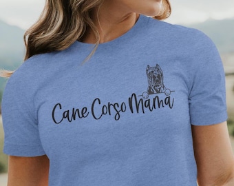 Cane Corso Mama, uniseks jersey T-shirt met korte mouw, shirt Cane Corso, Cane Corso moeder cadeau, Cane Corso cadeaus, Cane Corso moeder cadeau