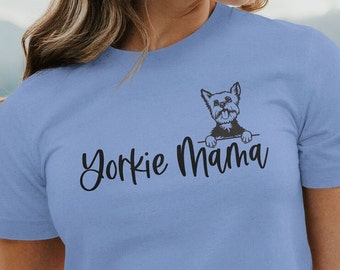 Yorkie Mama Unisex Jersey Short Sleeve Tee Sizes XS-5XL, Yorkie Gift , Yorkshire Terrier Shirt, Dog Mom Shirt, Yorkie Shirt, Yorkshire Mama