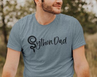Python Dad Unisex Jersey Short Sleeve Tee Sizes XS-5XL, Python Dad Gift, Python Shirt, Reptile Dad Shirt, Python Dad Tee