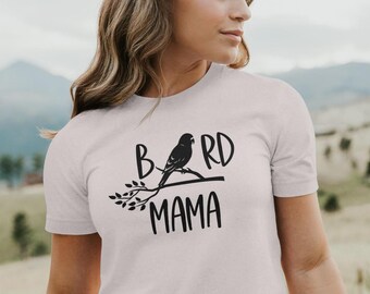 Bird Mama Parakeet Unisex Jersey Short Sleeve Tee Sizes S-3XL, Bird Mom Parakeet Shirt, Bird Mama Tee
