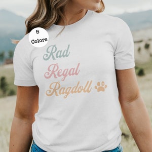 Rad Regal Ragdoll Graphic Cat Unisex Jersey Short Sleeve Tee Sizes XS-3XL | Cute Cat Shirt | Ragdoll Tee | Ragdoll Lover Gift