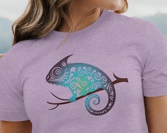 Chameleon Gradient T-shirt, Reptile Lover, Chameleon Mom, Chameleon Dad, Chameleon Gifts, Reptile Gifts