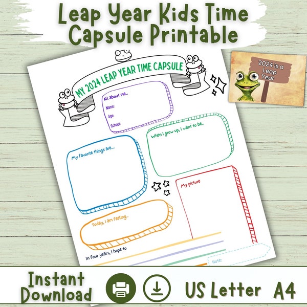 Leap Year Printable Etsy