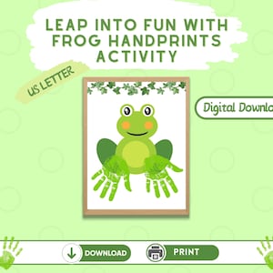 Leap Into Fun with Frog Handprints Activity perfect for Leap Day craft for Preschoolers, early elementary and homeschool kids