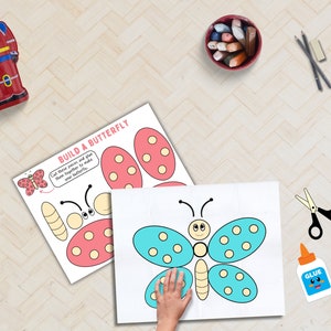 Butterfly Printable Craft, Spring Paper Craft, Scissor Cutting ...