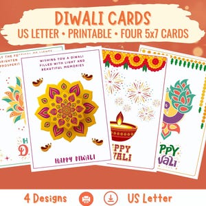 Diwali card printable, Festival Of Lights, Indian Festival, Diwali Greeting Card, Deepavali Celebration, Digital Diwali Card