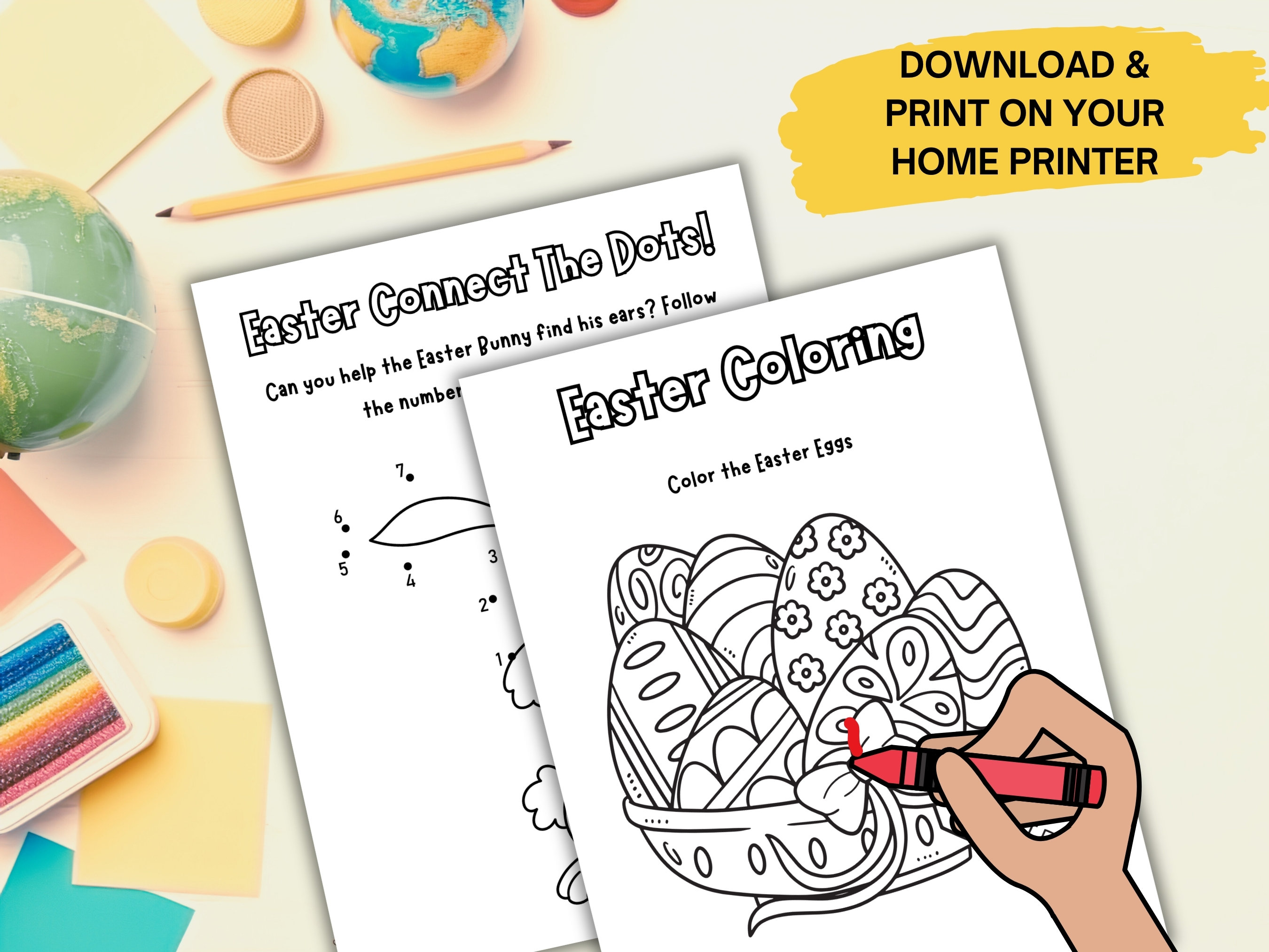 Easter Activity Pack Printable for Preschoolers and Early Elementary ...