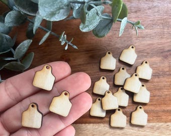 Tiny Wood Cow Tag Cutouts: Farmhouse DIY Crafts