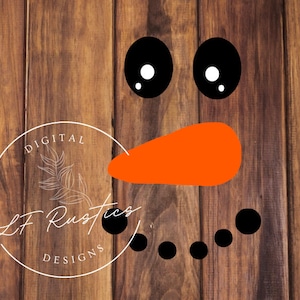 Boy Face Snowman SVG Digital File