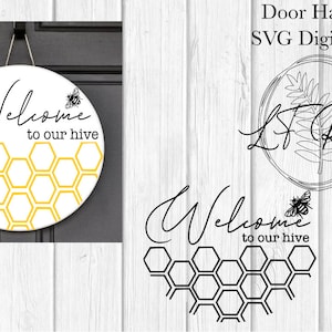 Welkom bij onze Hive Door Hanger digitaal SVG-bestand | Cricut-/silhouetbestanden