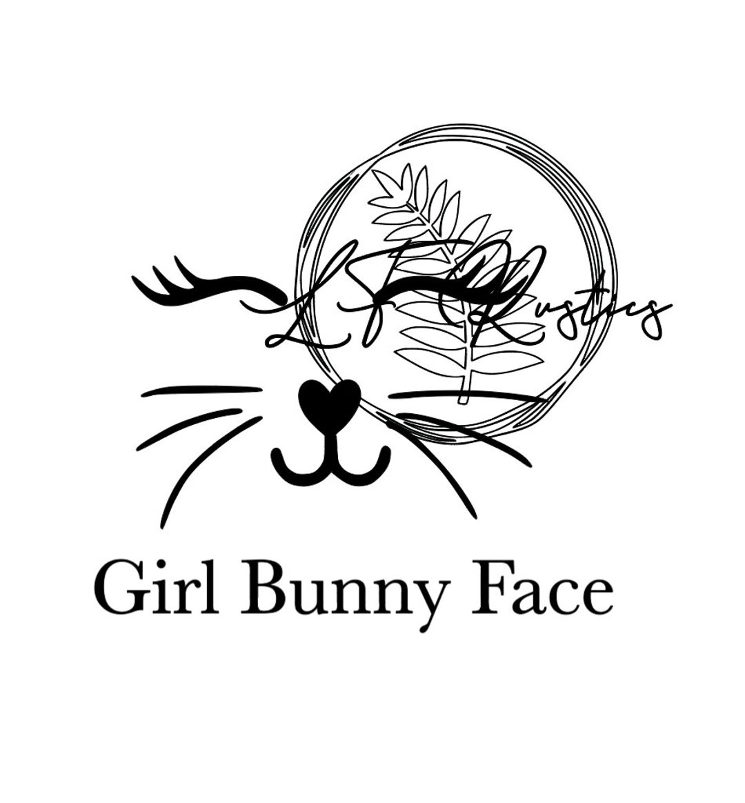 Girl Bunny Face SVG Digital File Etsy