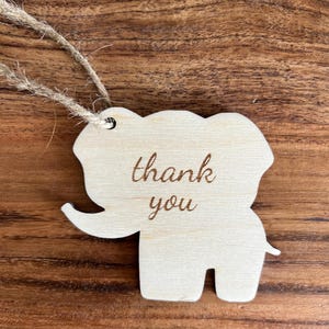 Etiqueta recortable de elefante/Etiqueta de agradecimiento de elefante/Tarjeta de lugar para cumpleaños en el bosque/Tarjeta de lugar para desfile nupcial/Tarjeta de lugar para baby shower/Baby shower en la jungla