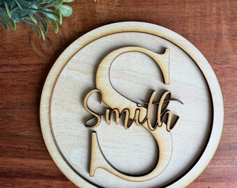 Mini Monogram Letter and Last Name Cutouts: Mini DIY Craft Pieces