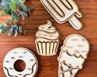Sweets Wood Laser Cut Outs