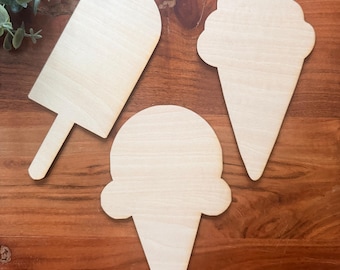 Ice Cream & Popsicle Bundle Wood Laser Cut Outs