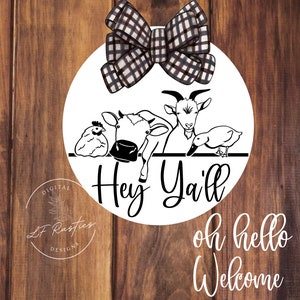 Farm Door Hanger SVG Digital File