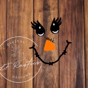 Girl Scarecrow Face SVG Digital File