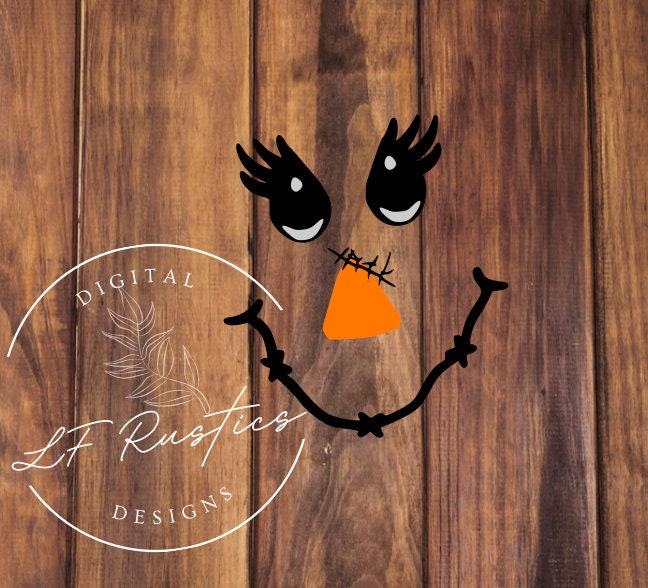 Girl Scarecrow Face SVG Digital File
