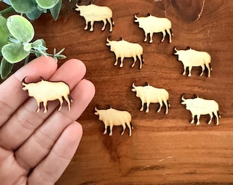 Tiny Bull Wood Cutouts | DIY Crafts, Dollhouse Embellishments