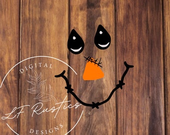Boy Scarecrow Face SVG Digital File
