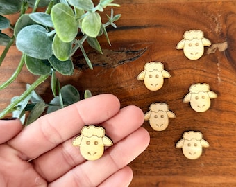 Tiny Sheep Face Cutouts: Mini DIY Craft Pieces