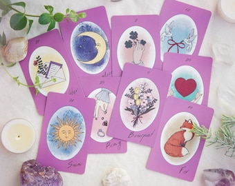 Ribbon Lenormand Deck, Lenormand Cards, Oracle Cards, Oracle Deck