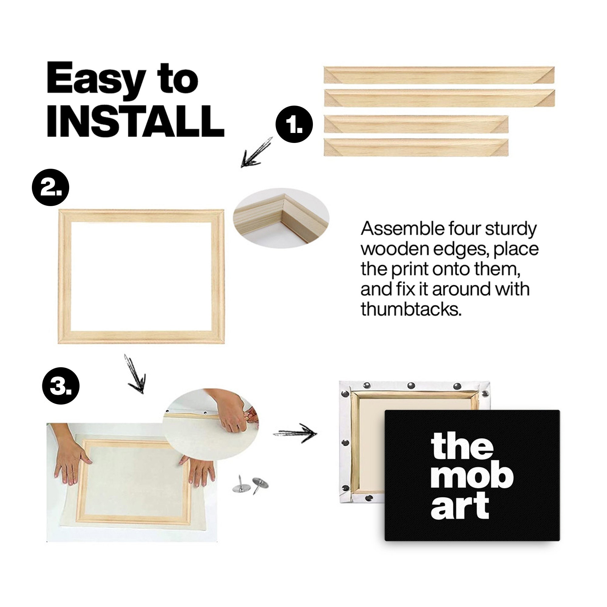 DIY Wooden Canvas Frames Frame Kit for Stunning Wall Art Decor Canvas