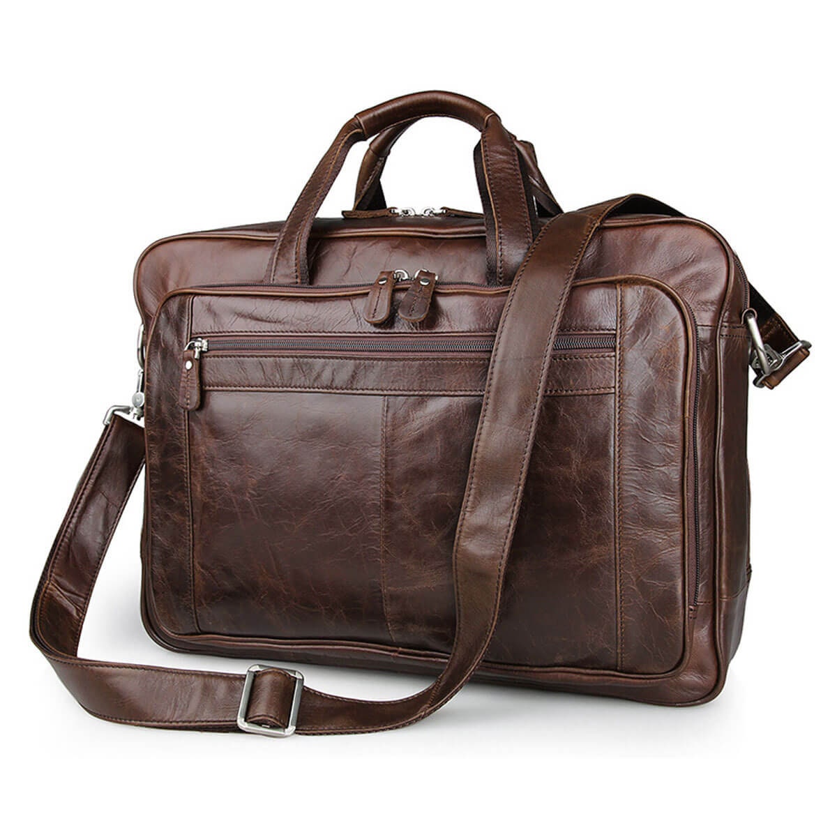 Gucci GG Monogram Briefcase Business Nylon Laptop Bag Brown Handbag Tote  190630