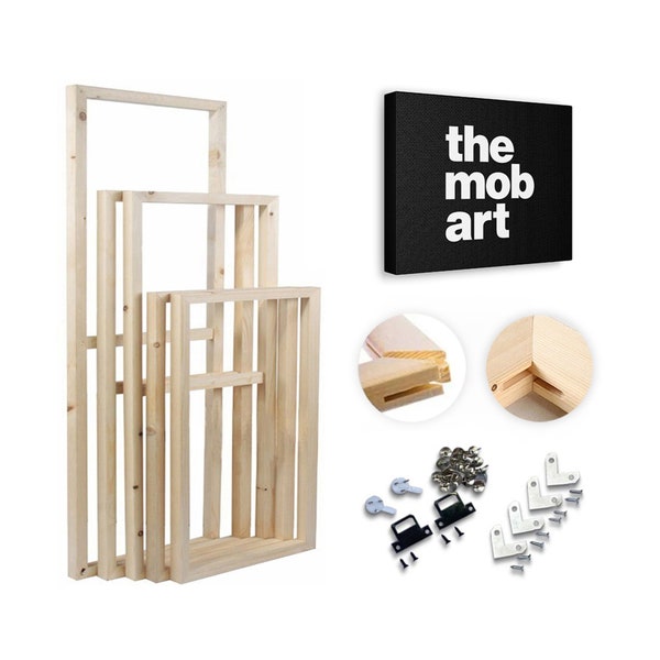 DIY Cadres en bois pour toile : kit de cadres pour une superbe décoration murale - Toile et peinture à l'huile - Faciles à assembler