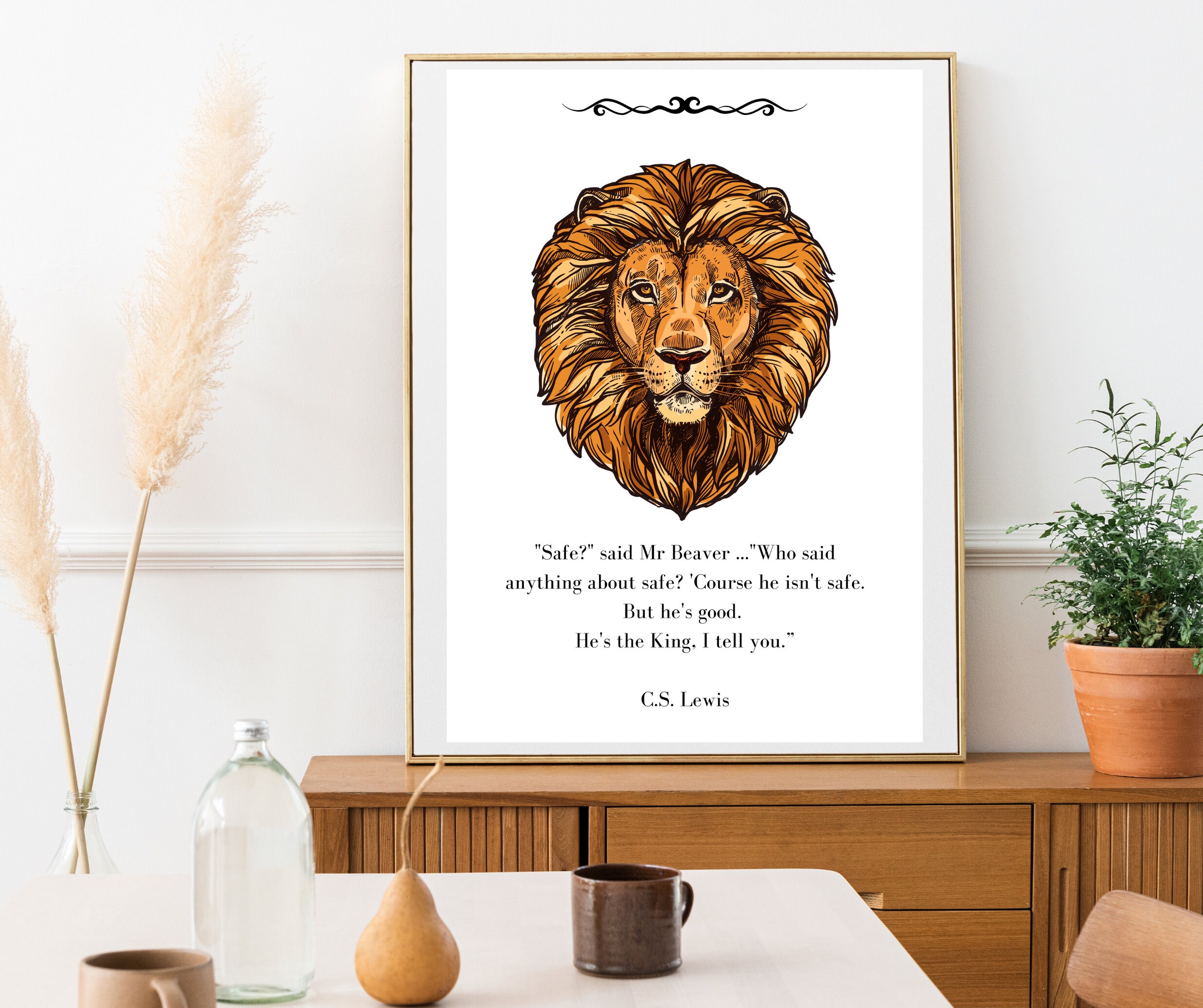 Aslan Quote // Narnia, CS Lewis Poster for Sale by CarolineTherese