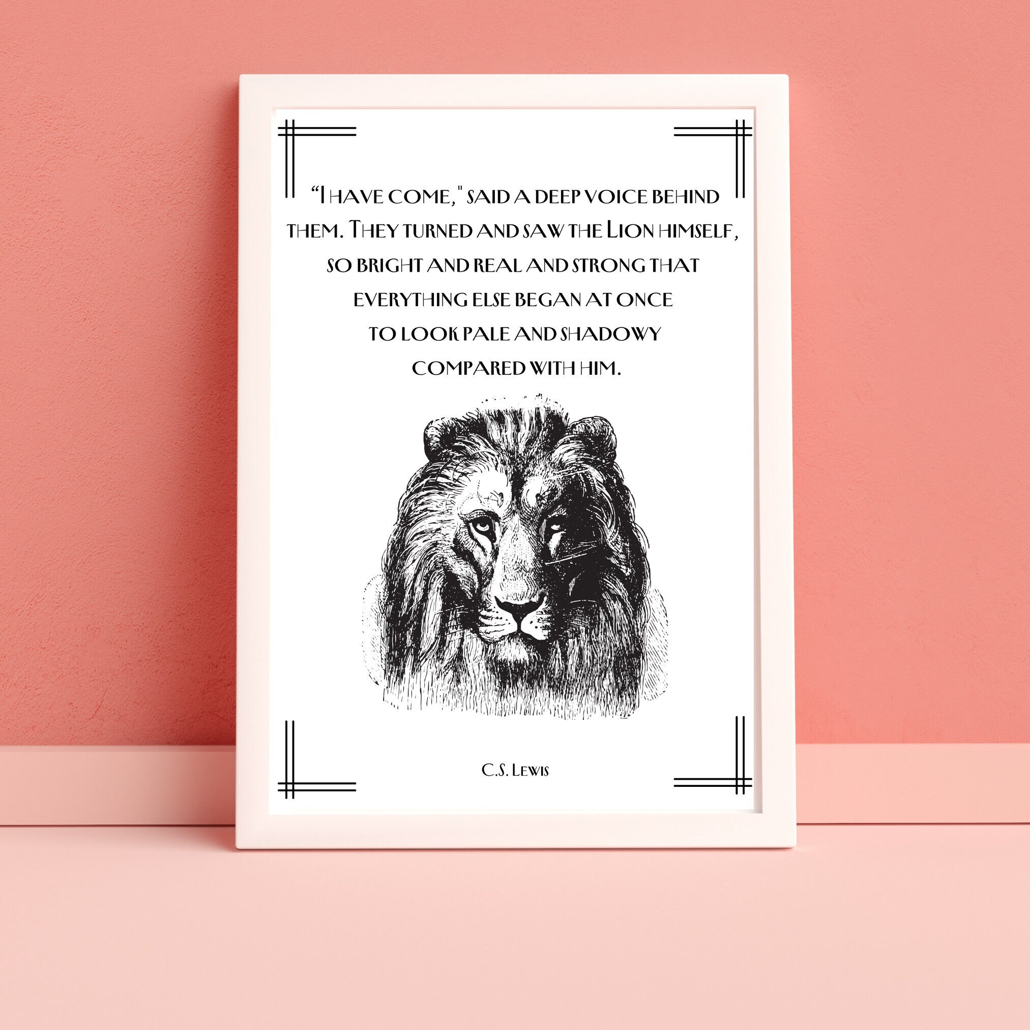 Aslan Quote, Narnia Art Print, C.S. Lewis Printable Quote Poster ~ There  are Far, Far Better Things