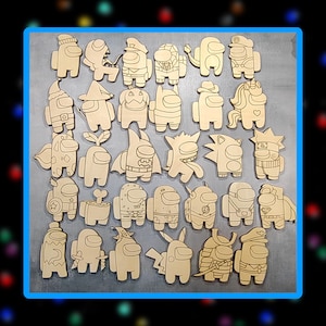 Paint Your Own Set of Among Us Wooden Magnets You Pick! 31 Different Characters!
