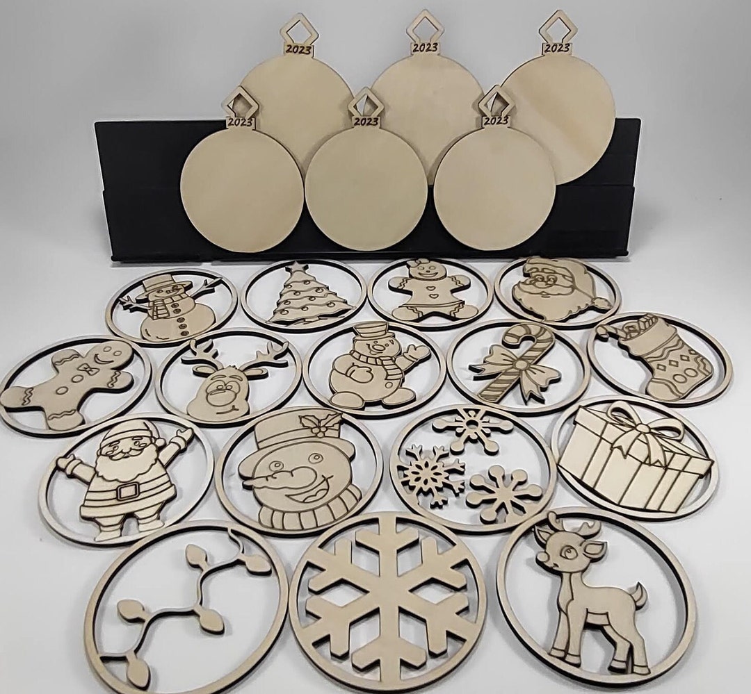 Unfinished Wooden Christmas Ornaments 