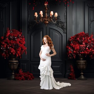 Maternity Digital Backdrops, Bundle Floral Maternity Backdrop Overlays, Studio Backdrop Overlays, Fine Art Textures, Photoshop Overlays, JPG