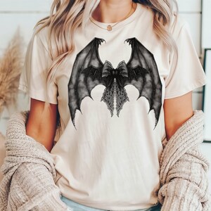 Halloween Bat Gothic Coquette bow png, Retro Halloween png, Trending png, Gothic png, Black bow png, Halloween girl png, Gothic png, Bat png