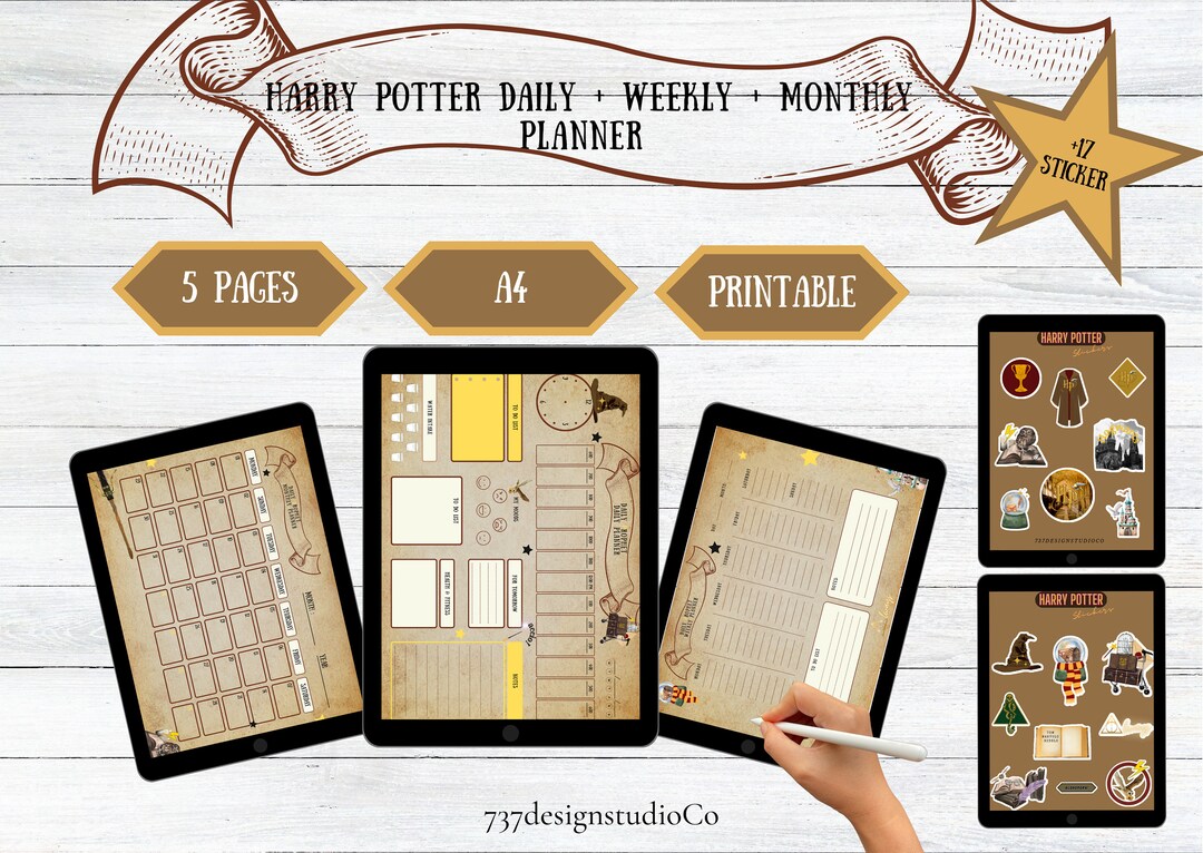 Potter Planner Printable Wizard Planner Magic School - Etsy